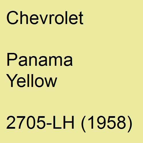 Chevrolet, Panama Yellow, 2705-LH (1958).